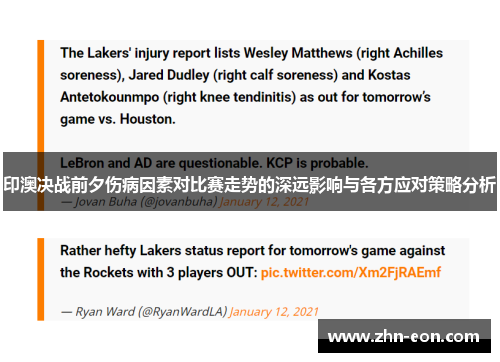 印澳决战前夕伤病因素对比赛走势的深远影响与各方应对策略分析