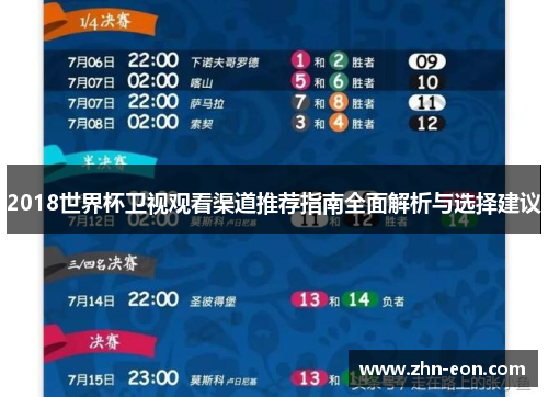 2018世界杯卫视观看渠道推荐指南全面解析与选择建议